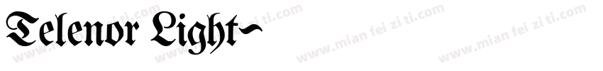 Telenor Light字体转换